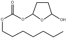 CARBONIC ACID HEPTHYL ESTER 5-HYDROXY-TETRAHYDRO-TURAN-2-YL ESTER Struktur