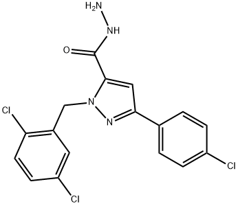 1-(2,5-DICHLOROBENZYL)-3-(4-CHLOROPHENYL)-1H-PYRAZOLE-5-CARBOHYDRAZIDE Struktur