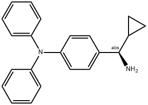 [4-((1R)AMINOCYCLOPROPYLMETHYL)PHENYL]DIPHENYLAMINE Struktur