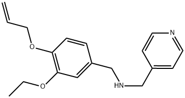 1-(4-(ALLYLOXY)-3-ETHOXYPHENYL)-N-(PYRIDIN-4-YLMETHYL)METHANAMINE Struktur