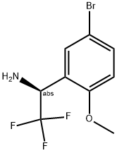 (1S)-1-(5-BROMO-2-METHOXYPHENYL)-2,2,2-TRIFLUOROETHYLAMINE Struktur