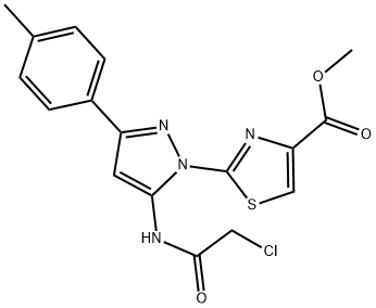 METHYL 2-[5-[(CHLOROACETYL)AMINO]-3-(4-METHYLPHENYL)-1H-PYRAZOL-1-YL]-1,3-THIAZOLE-4-CARBOXYLATE Struktur