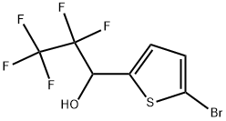 1-(5-BROMOTHIEN-2-YL)-2,2,3,3,3-PENTAFLUOROPROPAN-1-OL Struktur