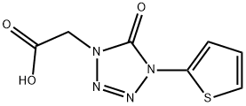 (5-OXO-4-THIEN-2-YL-4,5-DIHYDRO-1H-TETRAZOL-1-YL)ACETIC ACID Struktur