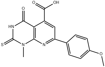 7-(4-METHOXYPHENYL)-1-METHYL-4-OXO-2-THIOXO-1,2,3,4-TETRAHYDROPYRIDO[2,3-D]PYRIMIDINE-5-CARBOXYLIC ACID Struktur