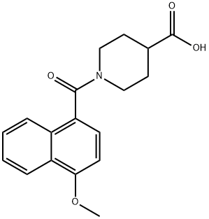 1-(4-METHOXY-1-NAPHTHOYL)PIPERIDINE-4-CARBOXYLIC ACID Struktur