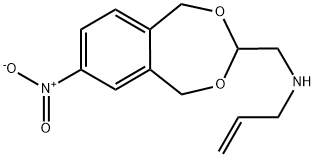 ALLYL-(2-NITRO-5,9-DIHYDRO-6,8-DIOXA-BENZOCYCLOHEPTEN-7-YLMETHYL)-AMINE Struktur