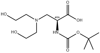 BOC-BETA-N,N-DIETHANOLAMINO-L-ALA Struktur