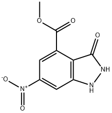 3-HYDROXY-6-NITRO-4-(1H)INDAZOLE CARBOXYLIC ACID METHYL ESTER Struktur