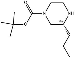 (R)-3-PROPYL-PIPERAZINE-1-CARBOXYLIC ACID TERT-BUTYL ESTER Struktur