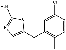 5-(5-CHLORO-2-METHYLBENZYL)-1,3-THIAZOL-2-AMINE Struktur