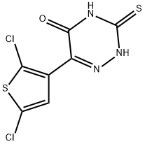 6-(2,5-DICHLOROTHIEN-3-YL)-3-THIOXO-3,4-DIHYDRO-1,2,4-TRIAZIN-5(2H)-ONE Struktur