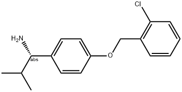 (1S)-1-(4-[(2-CHLOROPHENYL)METHOXY]PHENYL)-2-METHYLPROPYLAMINE Struktur