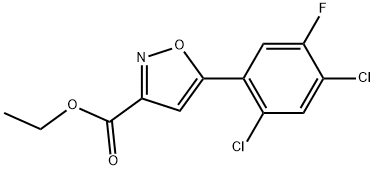 ETHYL 5-(2,4-DICHLORO-5-FLUOROPHENYL)ISOXAZOLE-3-CARBOXYLATE Struktur