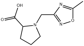 1-[(5-METHYL-1,2,4-OXADIAZOL-3-YL)METHYL]PYRROLIDINE-2-CARBOXYLIC ACID Struktur