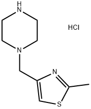 1-(2-METHYL-THIAZOL-4-YLMETHYL)-PIPERAZINE HYDROCHLORIDE Struktur