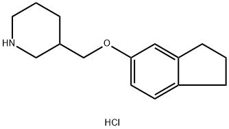 3-[(2,3-DIHYDRO-1H-INDEN-5-YLOXY)METHYL]PIPERIDINE HYDROCHLORIDE Struktur