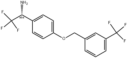 (1R)-2,2,2-TRIFLUORO-1-(4-([3-(TRIFLUOROMETHYL)PHENYL]METHOXY)PHENYL)ETHYLAMINE Struktur