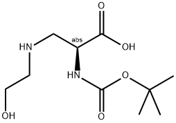 BOC-(S)-2-AMINO-3-(ETHANOLAMINO)PROPANOIC ACID Struktur