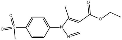 ETHYL 5-METHYL-1-(4-(METHYLSULFONYL)PHENYL)-1H-PYRAZOLE-4-CARBOXYLATE Struktur