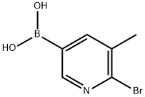 2-BROMO-3-METHYLPYRIDINE-5-BORONIC ACID Struktur