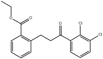 3-(2-CARBOETHOXYPHENYL)-2',3'-DICHLOROPROPIOPHENONE Struktur