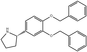 4-((2S)PYRROLIDIN-2-YL)-1,2-BIS(PHENYLMETHOXY)BENZENE Struktur