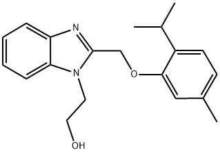 2-(2-[(2-ISOPROPYL-5-METHYLPHENOXY)METHYL]-1H-BENZIMIDAZOL-1-YL)ETHANOL Struktur