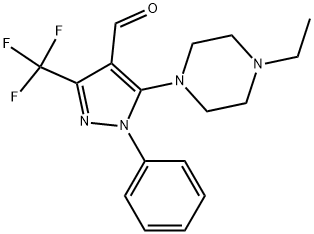 5-(4-ETHYLPIPERAZIN-1-YL)-4-FORMYL-1-PHENYL-3-(TRIFLUOROMETHYL)PYRAZOLE Struktur