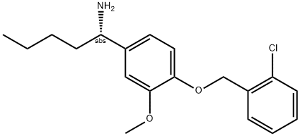 (1S)-1-(4-[(2-CHLOROPHENYL)METHOXY]-3-METHOXYPHENYL)PENTYLAMINE Struktur