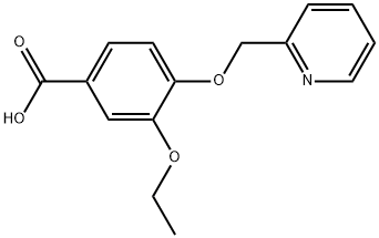 3-ETHOXY-4-(PYRIDIN-2-YLMETHOXY)BENZOIC ACID Struktur