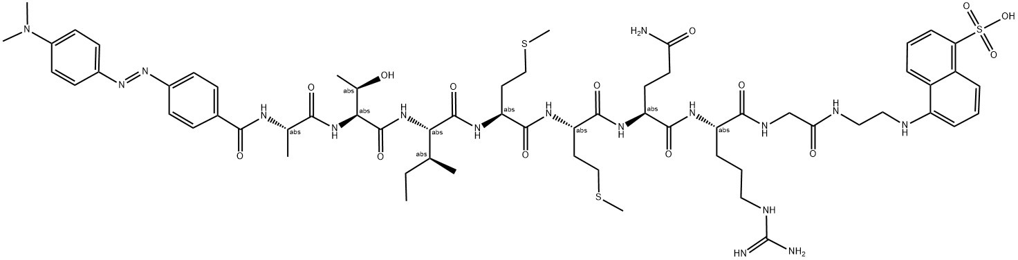 DABCYL-ATIMMQRG-EDANS Struktur