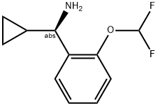 (1R)[2-(DIFLUOROMETHOXY)PHENYL]CYCLOPROPYLMETHYLAMINE Struktur