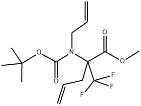 METHYL 2-[ALLYL(TERT-BUTOXYCARBONYL)AMINO]-2-(TRIFLUOROMETHYL)PENT-4-ENOATE Struktur