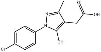 [1-(4-CHLORO-PHENYL)-5-HYDROXY-3-METHYL-1H-PYRAZOL-4-YL]-ACETIC ACID Struktur