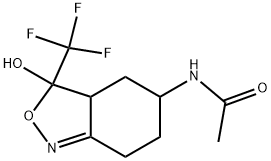 5-(ACETYLAMINO)-3,4,5,6,6A,7-HEXAHYDRO-7-HYDROXY-7-TRIFLUOROMETHYLBENZ-[C]-ISOXAZOLE Struktur