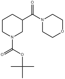 1-BOC-3-(MORPHOLINE-4-CARBONYL)PIPERIDINE Struktur