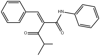 2-BENZYLIDENE-4-METHYL-3-OXO-PENTANOIC ACID PHENYLAMIDE Struktur