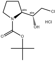 1-BOC-2(S)-(2-CHLORO-1(R)-HYDROXYETHYL)PYRROLIDINE HCL Struktur