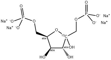 D-[2-13C]FRUCTOSE 1,6-BISPHOSPHATE SODIUM SALT Struktur