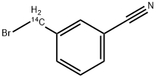 3-(BROMOMETHYL)-BENZONITRILE, [METHYLENE-14C] Struktur