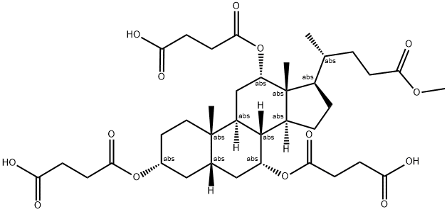 CHOLIC ACID METHYL ESTER 3,7,12-TRI-HEMISUCCINATE Struktur