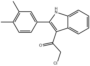 2-CHLORO-1-[2-(3,4-DIMETHYLPHENYL)-1H-INDOL-3-YL]ETHANONE Struktur