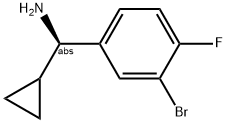 (1R)(3-BROMO-4-FLUOROPHENYL)CYCLOPROPYLMETHYLAMINE Struktur