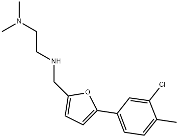 N'-([5-(3-CHLORO-4-METHYLPHENYL)-2-FURYL]METHYL)-N,N-DIMETHYLETHANE-1,2-DIAMINE Struktur