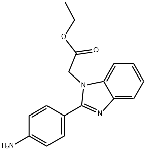 [2-(4-AMINO-PHENYL)-BENZOIMIDAZOL-1-YL]-ACETIC ACID ETHYL ESTER Struktur