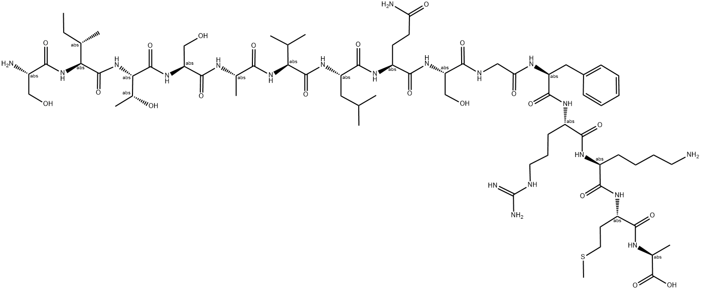 H2N-SITSAVLQSGFRKMA-OH Struktur