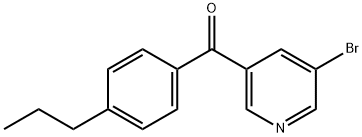 3-BROMO-5-(4-N-PROPYLBENZOYL)PYRIDINE Struktur