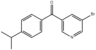 3-BROMO-5-(4-ISOPROPYLBENZOYL)PYRIDINE Struktur