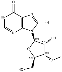 3'-(O-METHYL)-INOSINE, [8-3H(N)]- Struktur